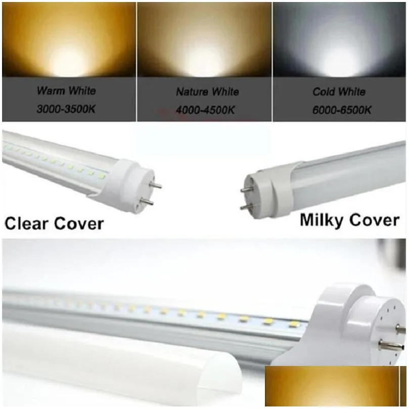 led tube t8 g13 2ft 3ft 4ft 5ft 6ft 8ft led bulbs t8 4 ft warm cold white 6500k fluorescent lamp smd2835 ac85265v