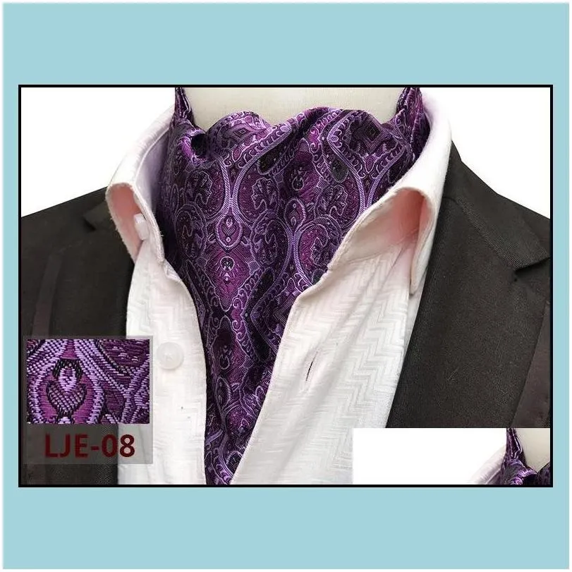 Groom Ties Cummerbunds Men Wedding Formal Cravat Fashion Retro Paisley British Style Gentleman Silk Scarves Neck Ties Suit Busines