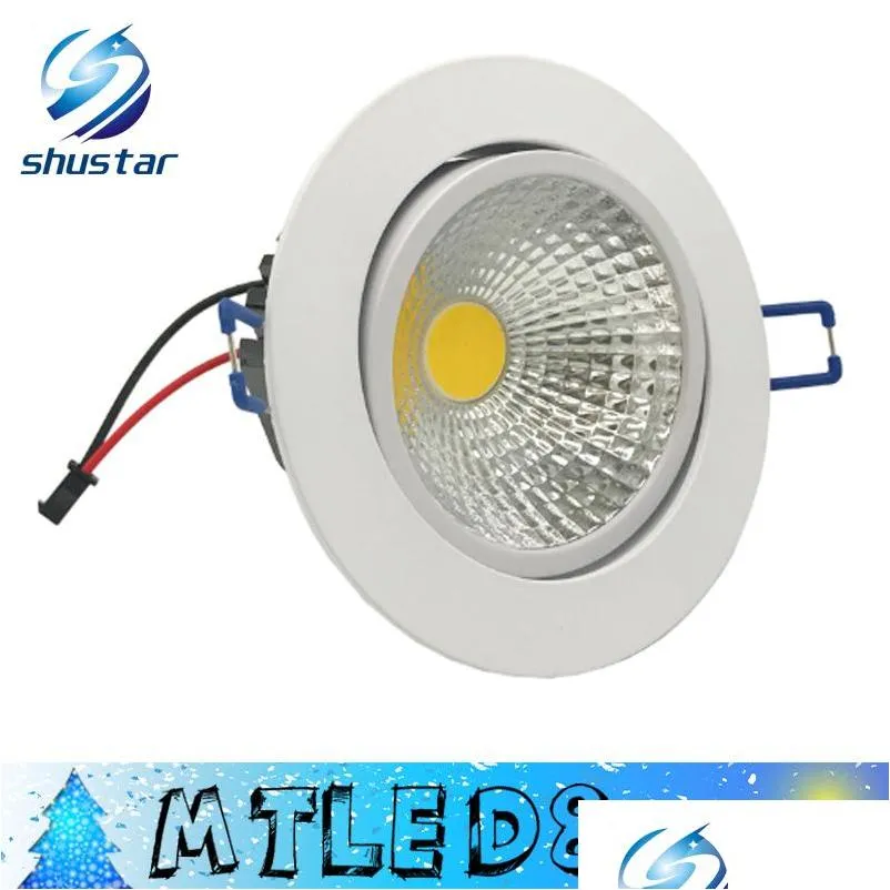 led downlight aluminium dimmable 9w 12w 15w 18w 21w 25w cob spot light warm white/cold white ac 85265v