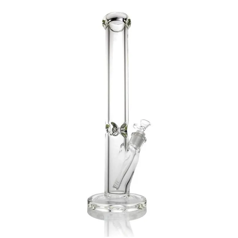 9mm bong thick glass water bongs hookahs 14mm water pipes 16 clear straight tube high quality