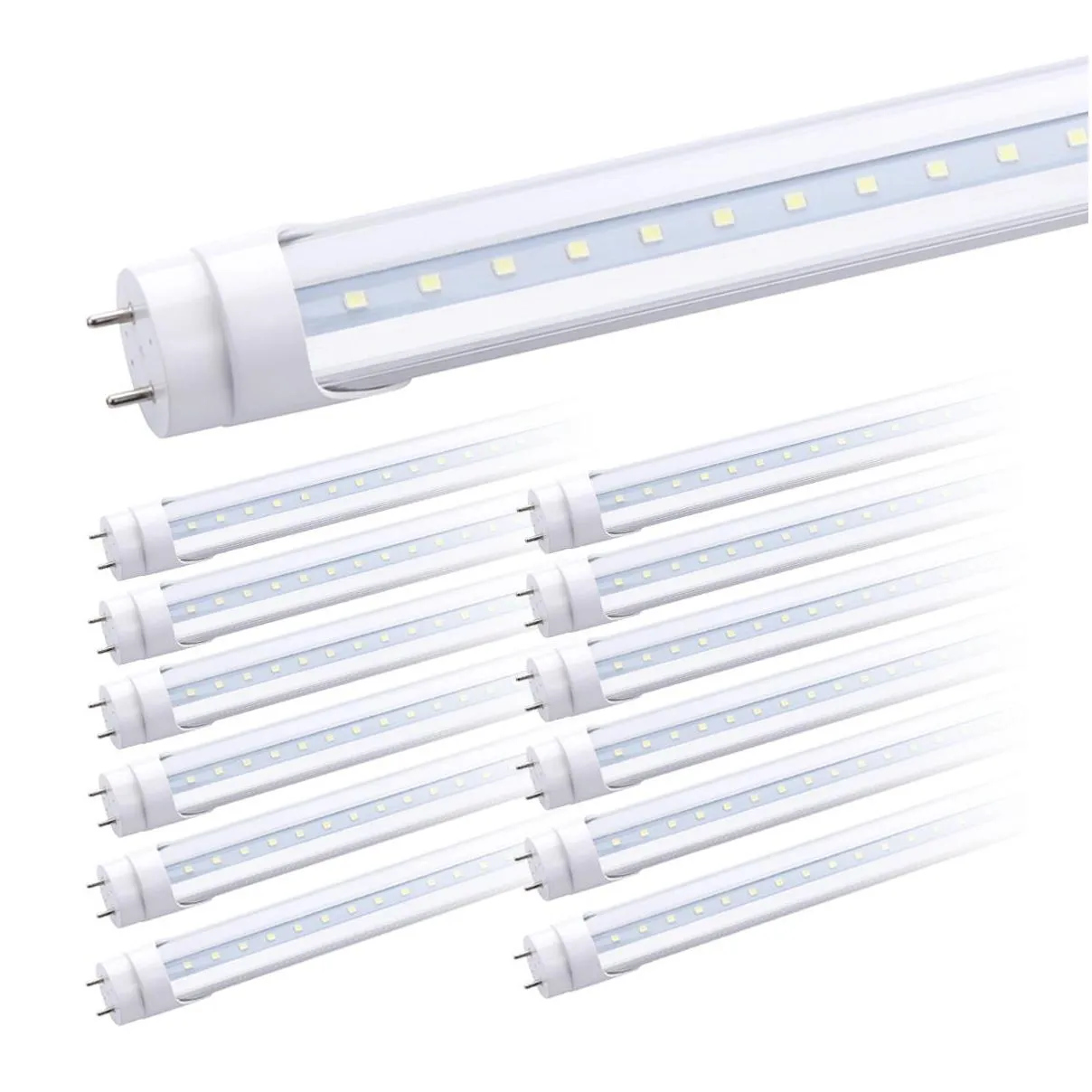 4ft t8 led tube 18w 22w 28w 4 feet g13 bi pin 4 garage lights 1.2m shop light fluorescent lamp replacement ballast removed dual ended