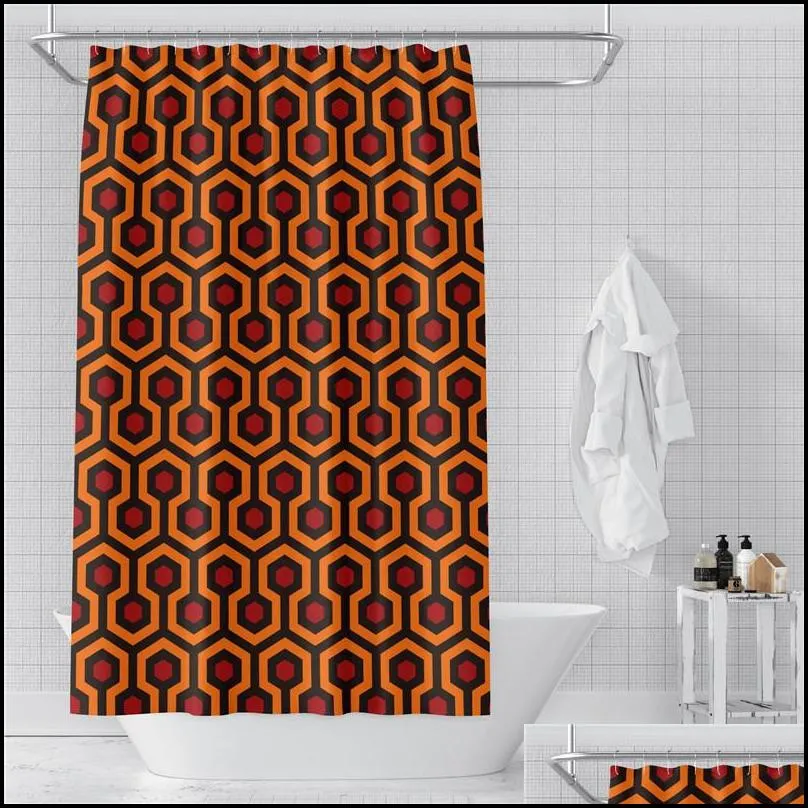 redrum overlook el carpet the shining room 237 shower curtain set with grommets and hooks for bathroom decor 220429