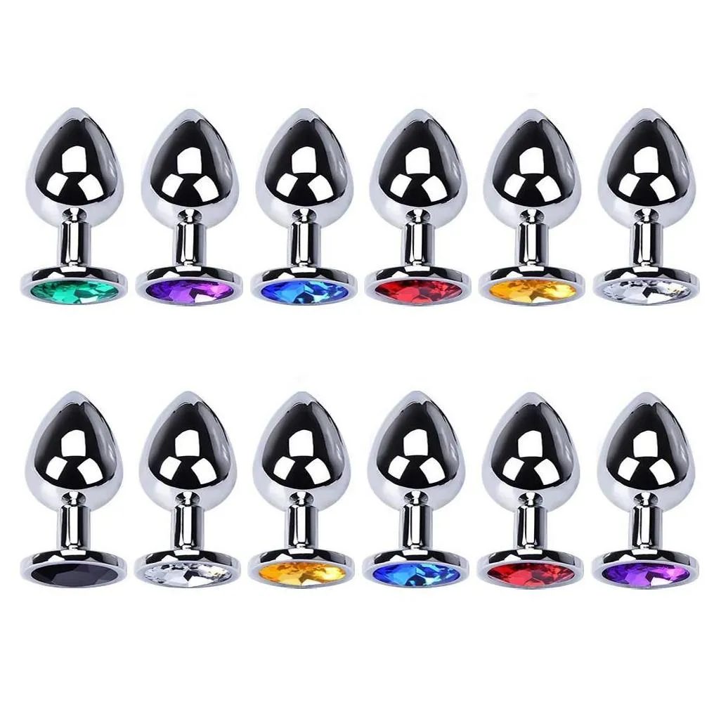 Other Health Beauty Items Stainless Steel Attractive Butt Plugs Jewelry Jeweled Anal Plug Metal Toys For Women Drop Delivery Dh7Jt