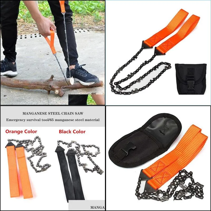 portable survival chain saw saws emergency camping hiking tool pocket hand pouch outdoor 220428