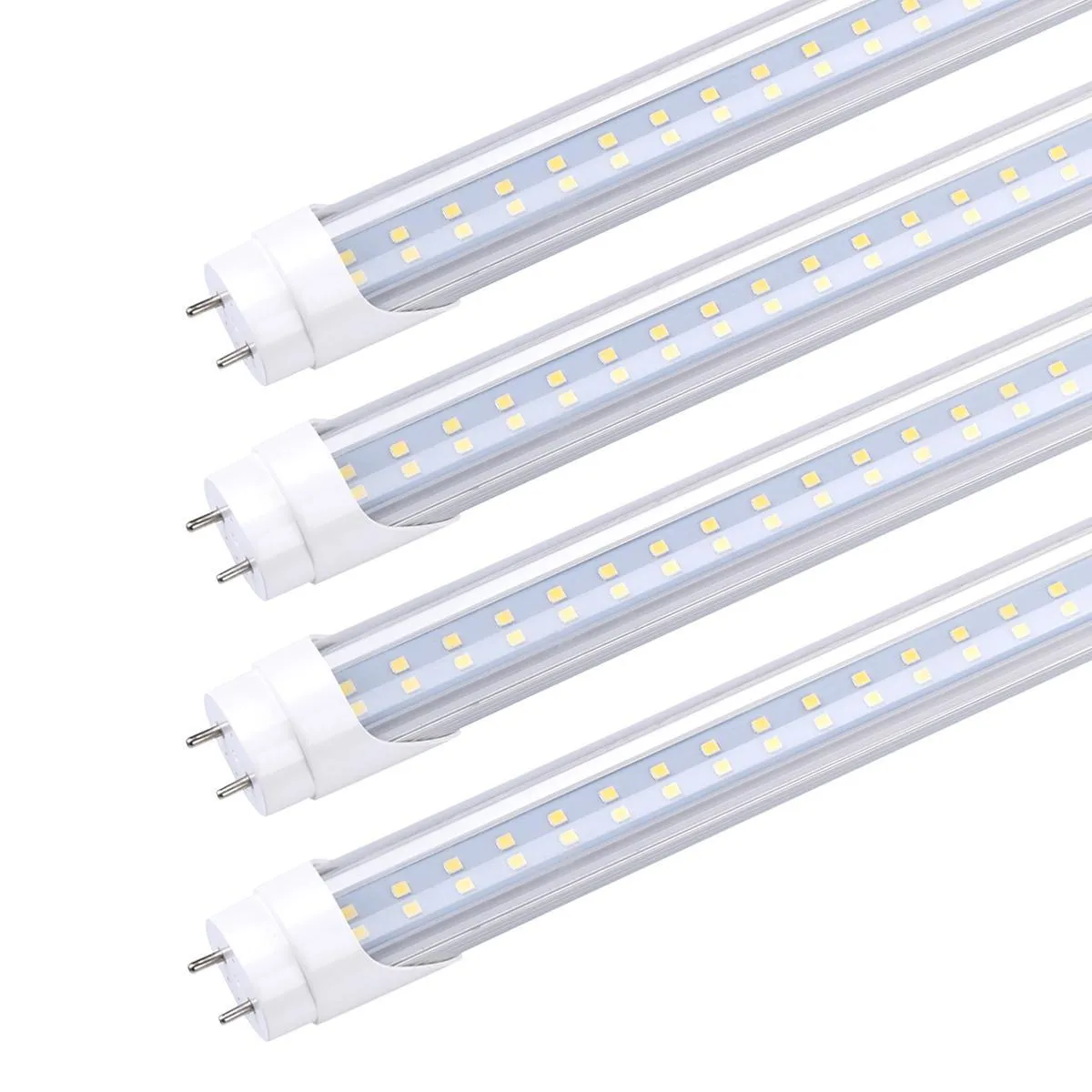 t8 led tube light bulb 4ft 22w 28w g13 bipin t8 t10 t12 fluorescent lighting bulbs replacement ballast bypass double ended power clear cover 4 foot shop