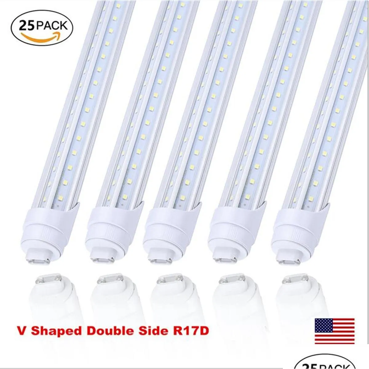 v shaped led tubes 8ft t8 r17d rotatable led shop light r17d rotating t8 led bulbs 65w 45w 6000k clear / milky cover bulbs