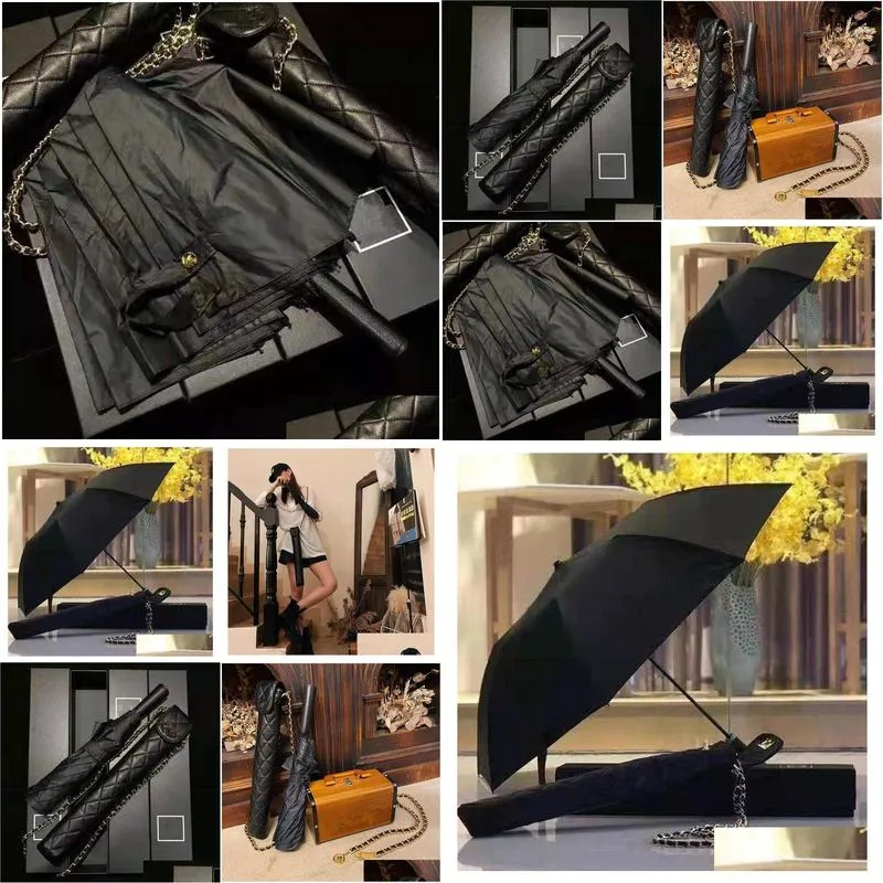 high quality hipster designer automatic folding umbrellas luxury brand umbrella outdoor travel antiuv sun umbrellas with pu bag and gift