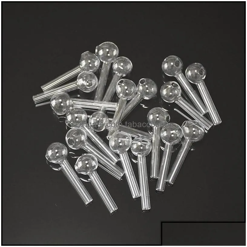 Smoking Pipes 65Mm Length Mini Clear Glass Pipes 18Mm Ball Oil Burner Tubes Nail Tips Burning Jumbo Pyrex Concentrate Thi Tabaccoshop