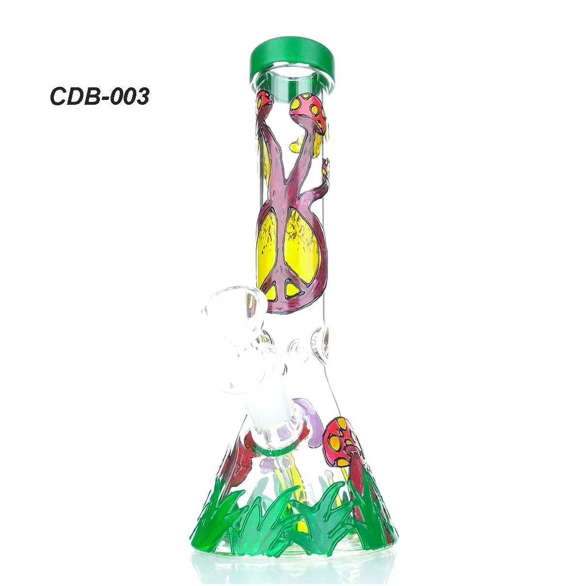 new design bongs glass water pipes hookahs pyrex water colorful lips 14mm joint beaker bong oil rigs sand caving glass bongs with quartz banger color painting