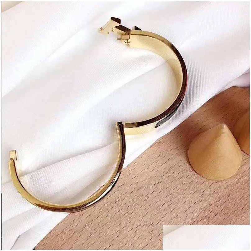 white necklace bangle women stainless steel couple gold bracelet fashion jewelry valentine day christmas gifts for girlfriend accessories