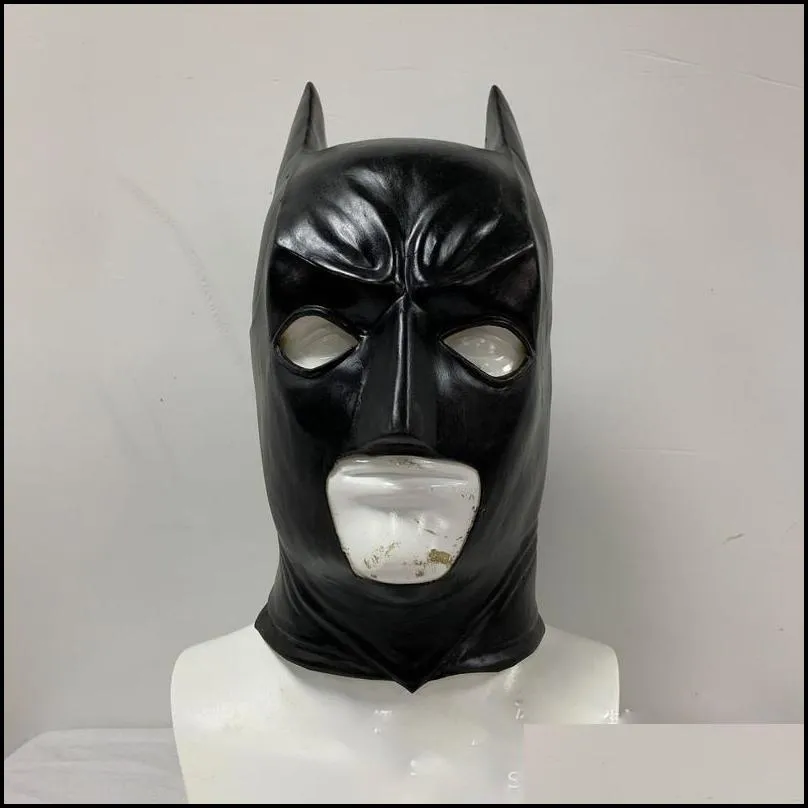the dark knight bruce wayne joker cosplay masks bats 11 reduction full face helmet soft pvc latex mask halloween party props 220715