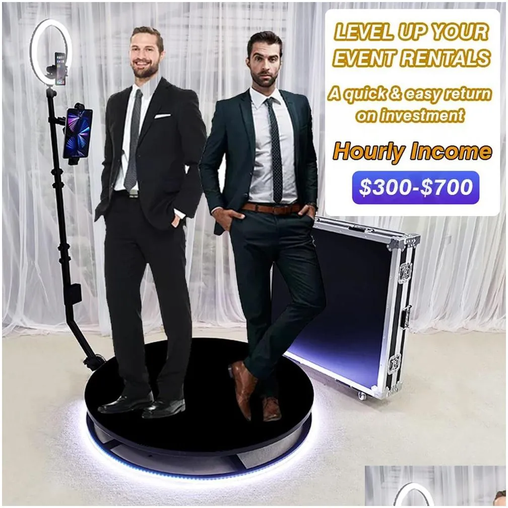 360 p o booth machine with flight case package 360 camera booth automatic slow motion 360 spin p o booth with rotating stand and selfie