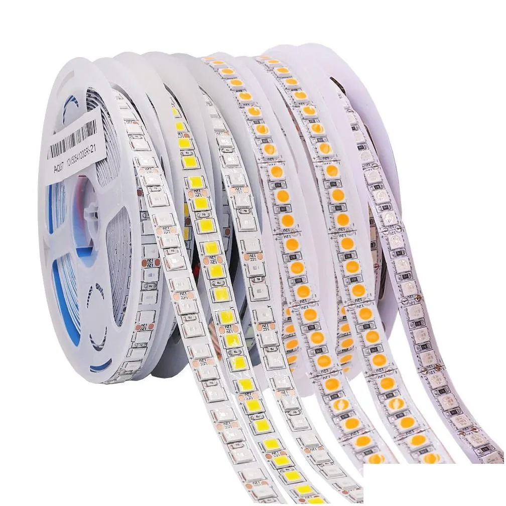 5m led strip smd 5050 5054 led tape waterproof ribbon diode 12v 2835 flexible neon light 60/120leds/m led lights for room decor