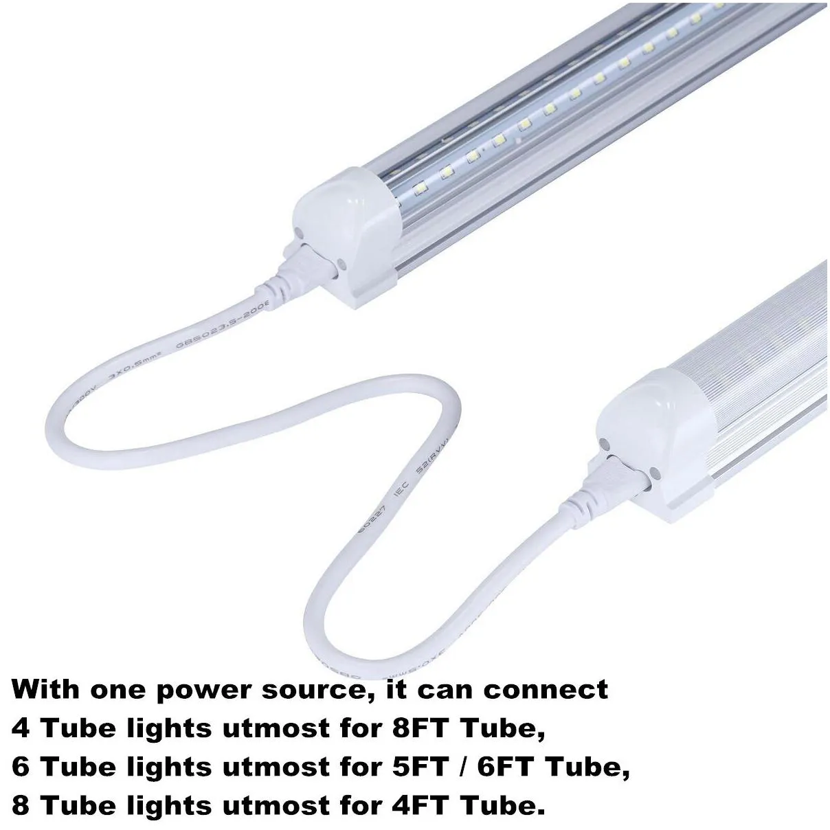 120w v shaped double side 4 rows 8ft led tubes t8 4ft 5ft 6ft integrated led tube light cooler door tube shop light