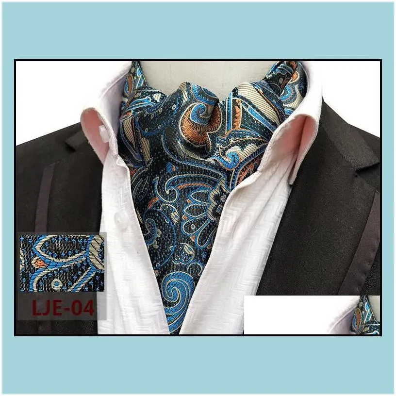 Groom Ties Cummerbunds Men Wedding Formal Cravat Fashion Retro Paisley British Style Gentleman Silk Scarves Neck Ties Suit Busines