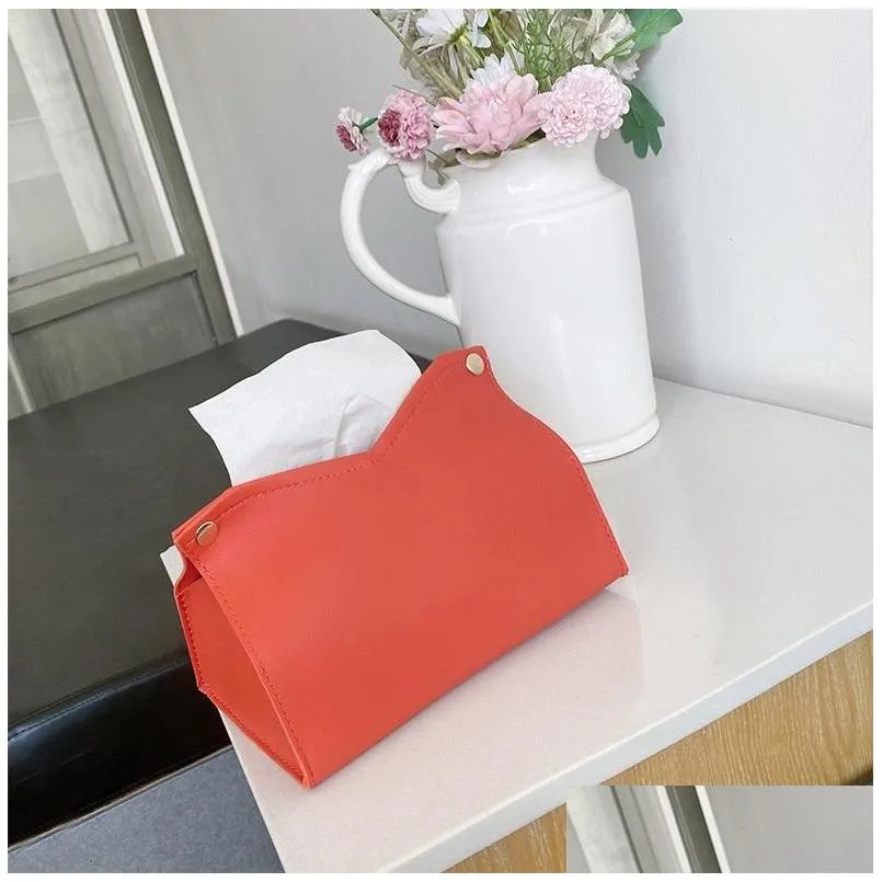 fashion leather tissues box luxury designer tissue boxes classic brand high quality home table decoration kitchen dining decor napkins storage