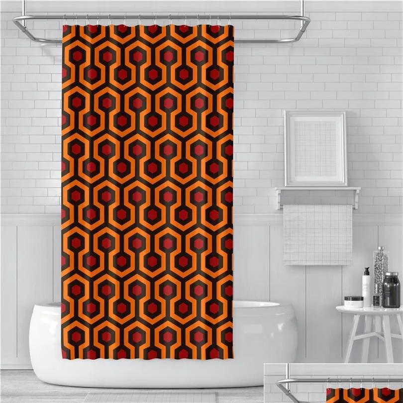 redrum overlook el carpet the shining room 237 shower curtain set with grommets and hooks for bathroom decor 220429