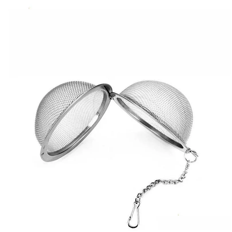 stainless steel tea ball 5cm mesh tea infuser strainers premium filter interval diffuser for loose leaf tea seasoning spices ty7312