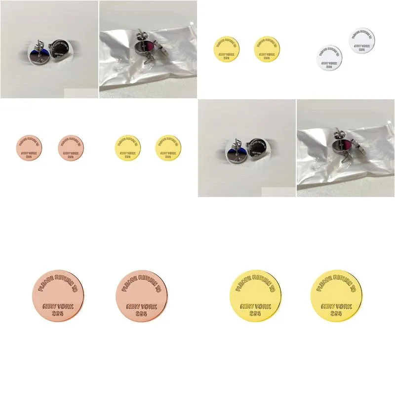 12mm gold round earring stud women couple flannel bag stainless steel thick piercing jewelry gifts for woman accessories