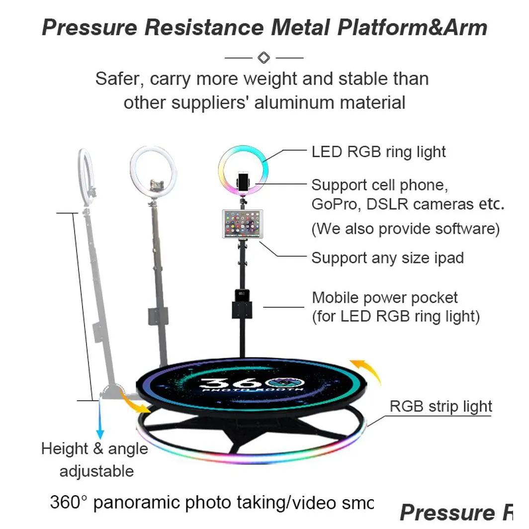 360 p o booth portable selfie 360 spinner degree platform business p obooth camera vending machine video booth with battery