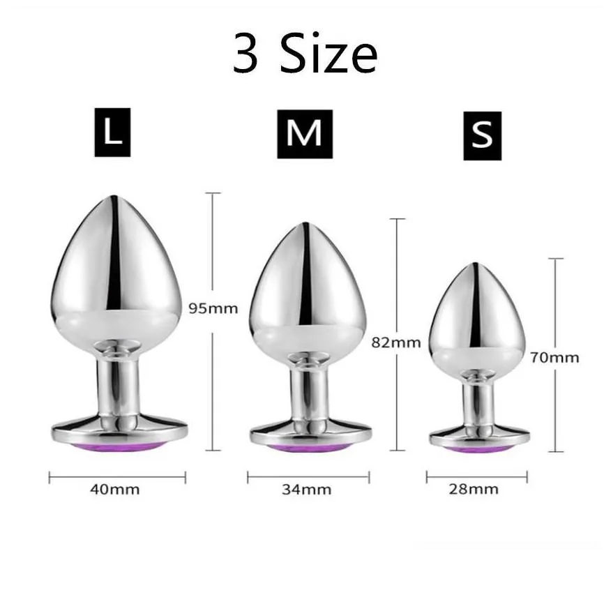 Other Health Beauty Items Stainless Steel Attractive Butt Plugs Jewelry Jeweled Anal Plug Metal Toys For Women Drop Delivery Dh7Jt