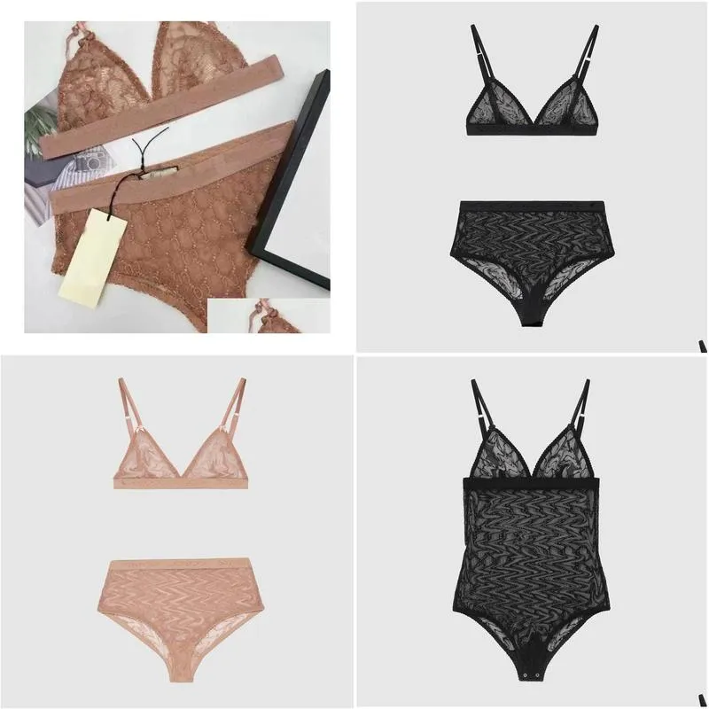 Outros Home Têxtil Luxo G Carta Malha Underwear Y Bikini Womens Respirável  Underclothes Elegante Lingerie Designer Lace Bra Set Ins Dhjte De $1.035,7