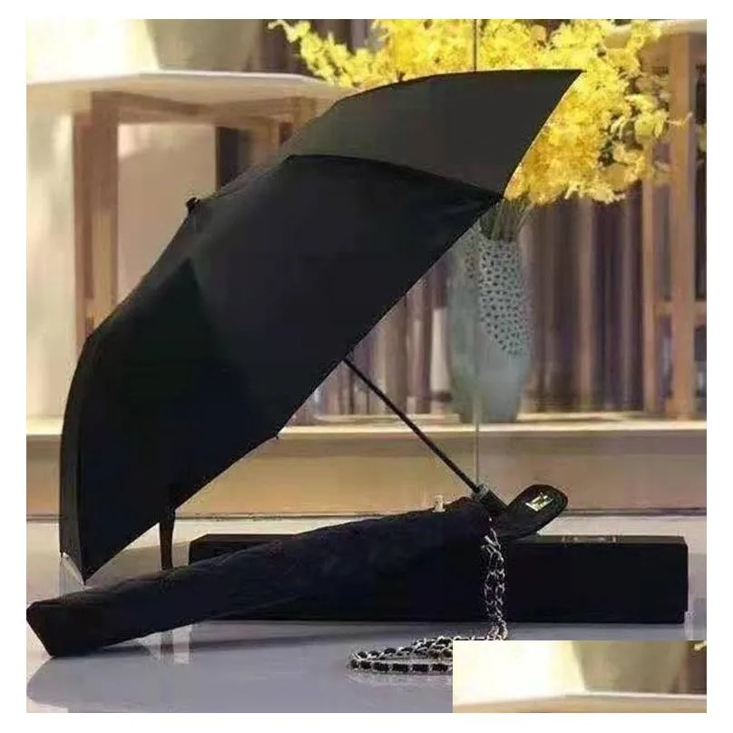 high quality hipster designer automatic folding umbrellas luxury brand umbrella outdoor travel antiuv sun umbrellas with pu bag and gift