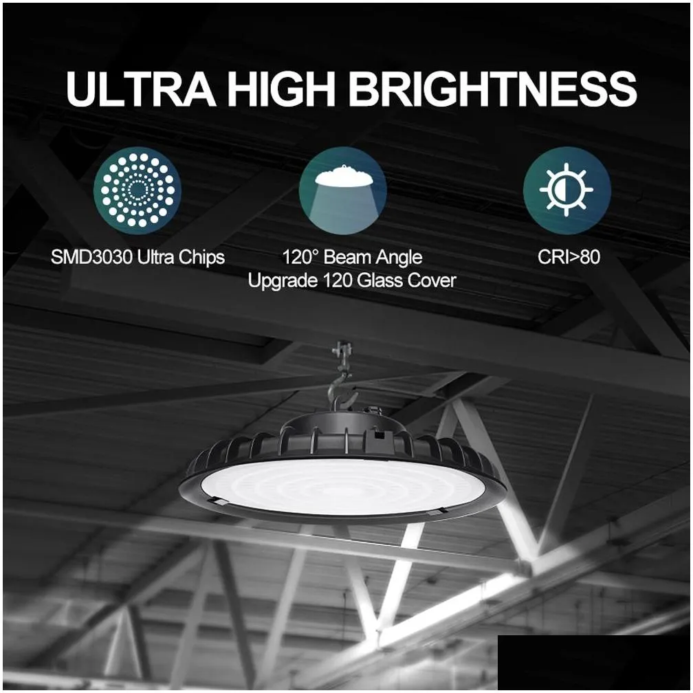 100w 200w 300w super bright warehouse led ufo high bay lights factory shop gym light lamp industrial lights