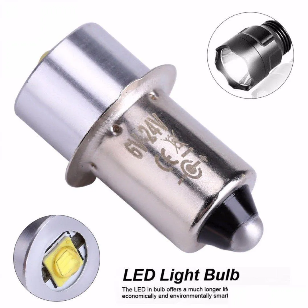 led upgrade bulb 3w 18v p13.5s pr2 base led replacement bulbs for torch lights flashlight work light caddd cells