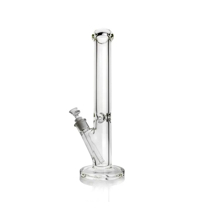 9mm bong thick glass water bongs hookahs 14mm water pipes 16 clear straight tube high quality