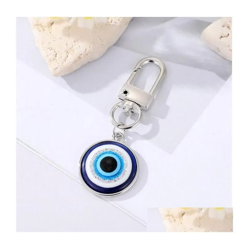 turkish blue eye pendant keychain key ring for men women couple freind gift evil eye bag car accessories