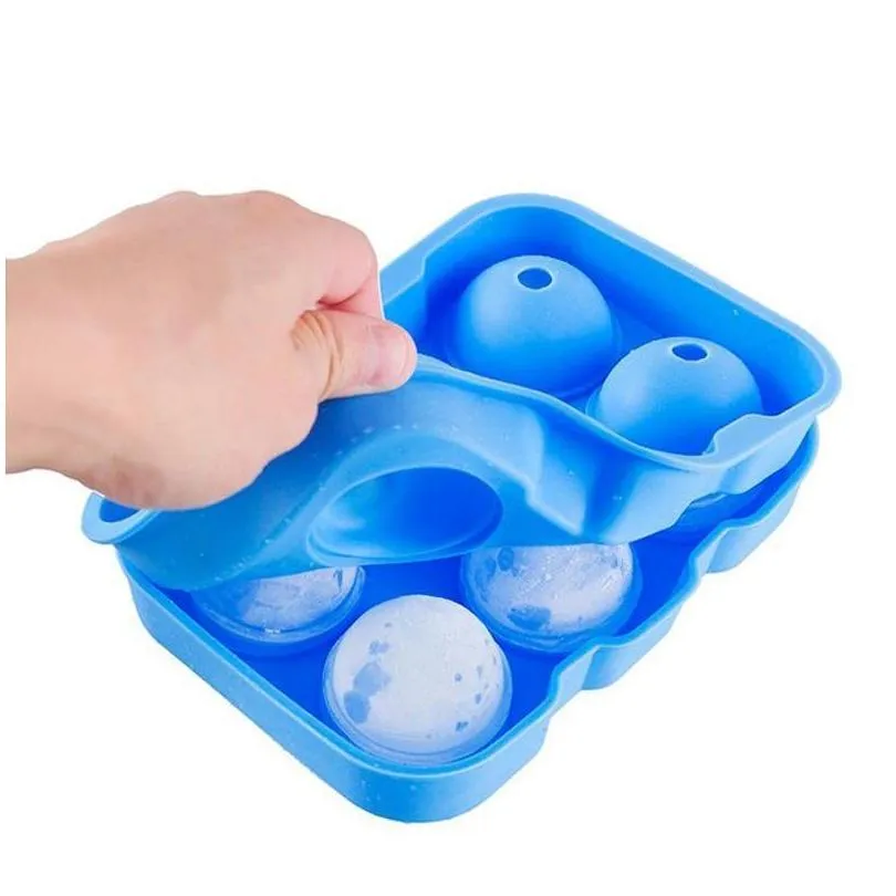 large ice cube maker silicone ice mold 6 cell big sphere ice ball cube tray whiskey wine cocktail party bar accessories barware y1pq7