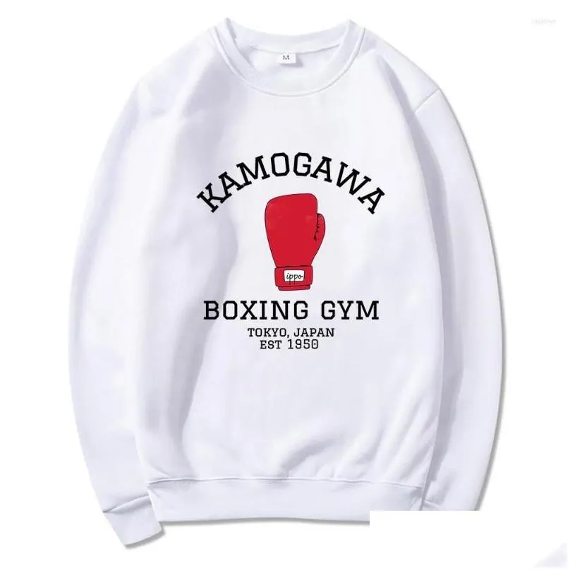 mens hoodies anime hajime no ippo boxing gym winter cool men crew neck hoodie spring/autumn tops unisex sweatshirt harajuku sudaderas