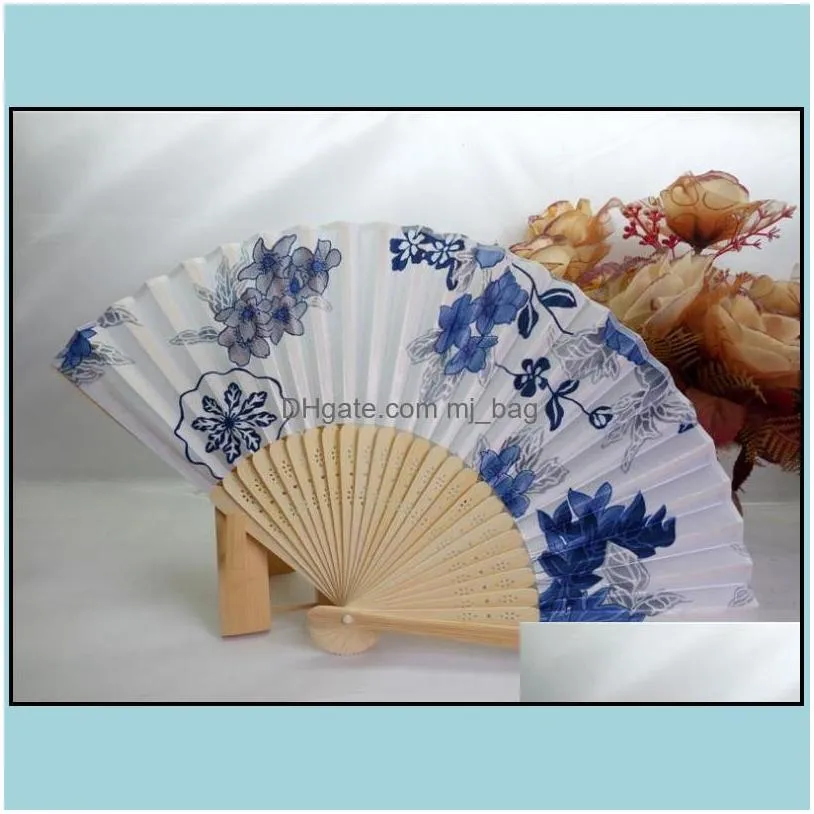 party favor event supplies festive home garden 15styles vintage bamboo fancy folding fan hand flower chines dhdi4