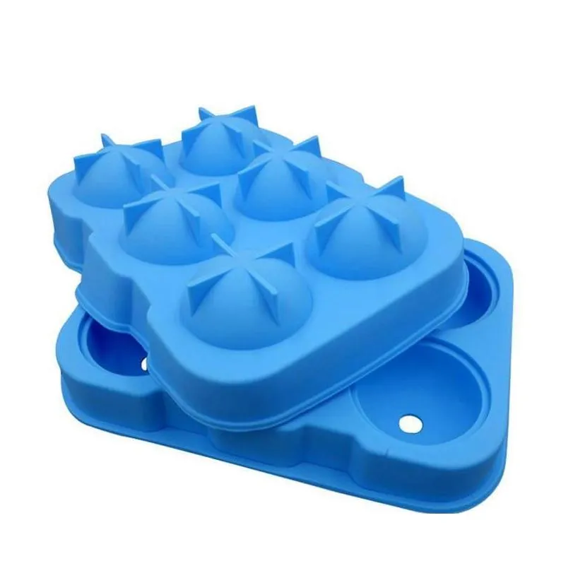 large ice cube maker silicone ice mold 6 cell big sphere ice ball cube tray whiskey wine cocktail party bar accessories barware y1pq7