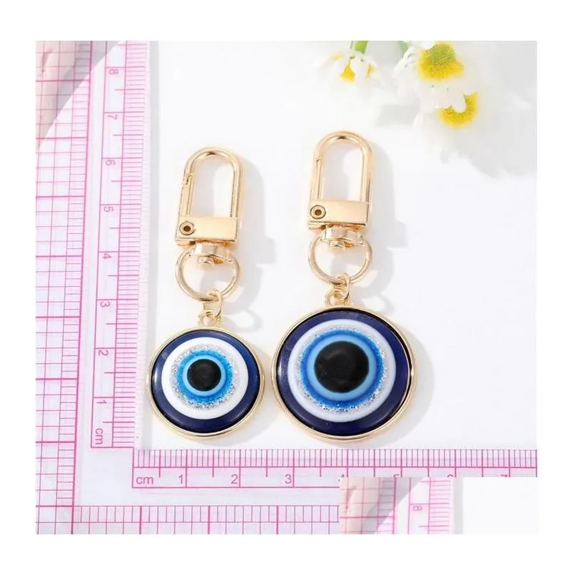 turkish blue eye pendant keychain key ring for men women couple freind gift evil eye bag car accessories