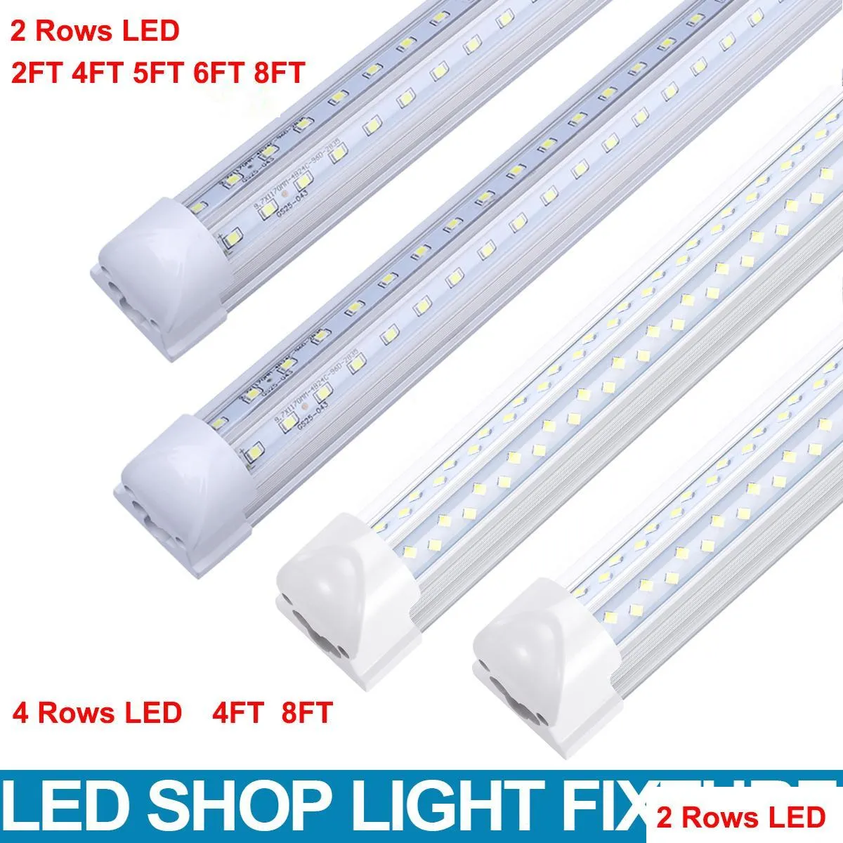 linkable shop lights fixture 120w integrated 4ft 5ft 6ft 8ft t8 led tube light v shape garage lights fluorescent light