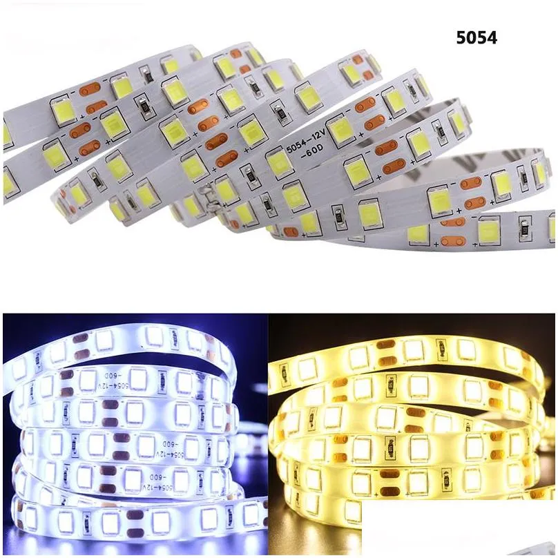 smd 2835 5050 led strip tape light 12v 60leds/m waterproof ip65 ip21 warm white/rgb/red /blue /green flexible rope stripe