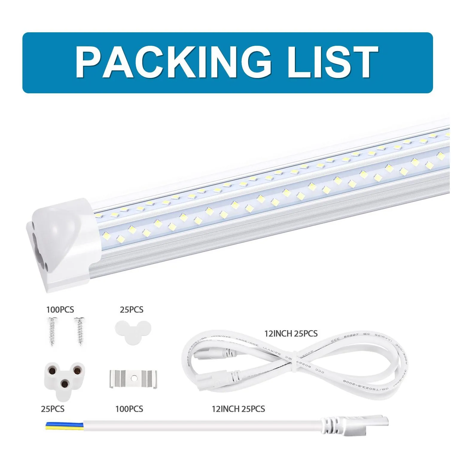 8 feet led shop light integrate fixture 8ft 4ft t8 tube lights 4 rows 120w fluorescent lamps