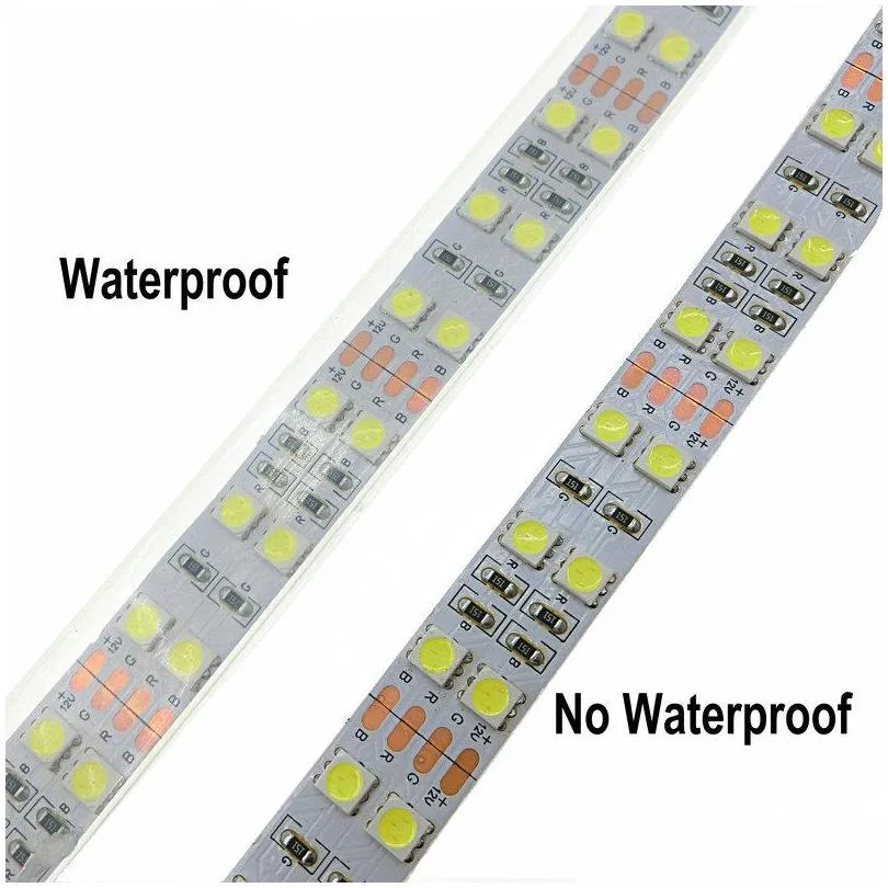 led strip 5050 120 leds/m dc12v silicone tube waterproof flexible led light double row 5050 led strip 5m/lot