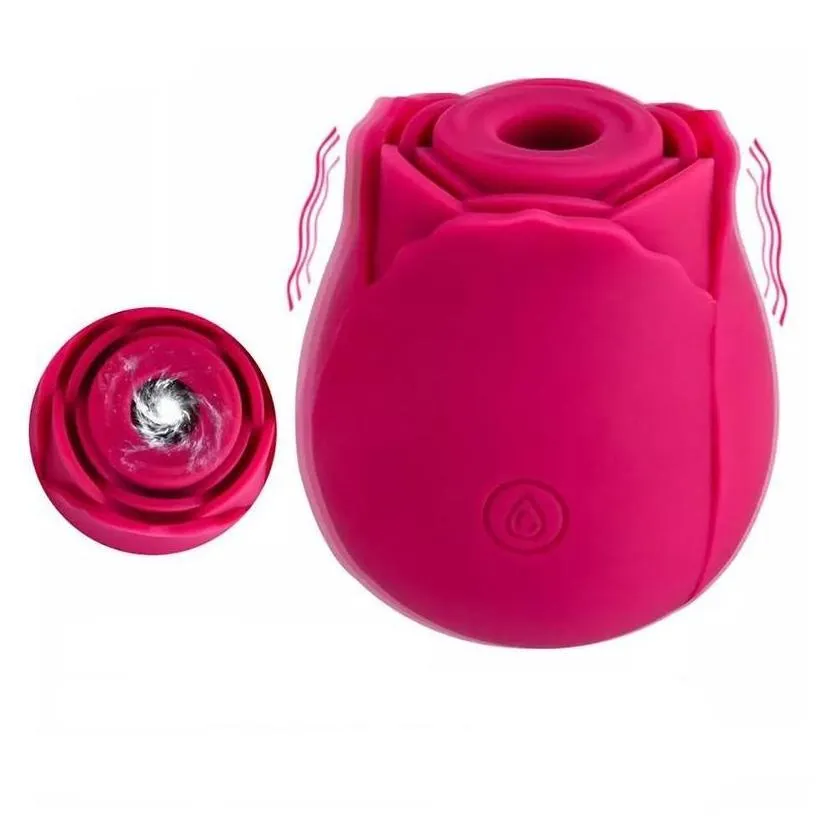 Other Health Beauty Items Rose Shape Vagina Sucking Vibrators Nipple Sucker Oral Licking Clitoris Stimation Toys For Female Drop De