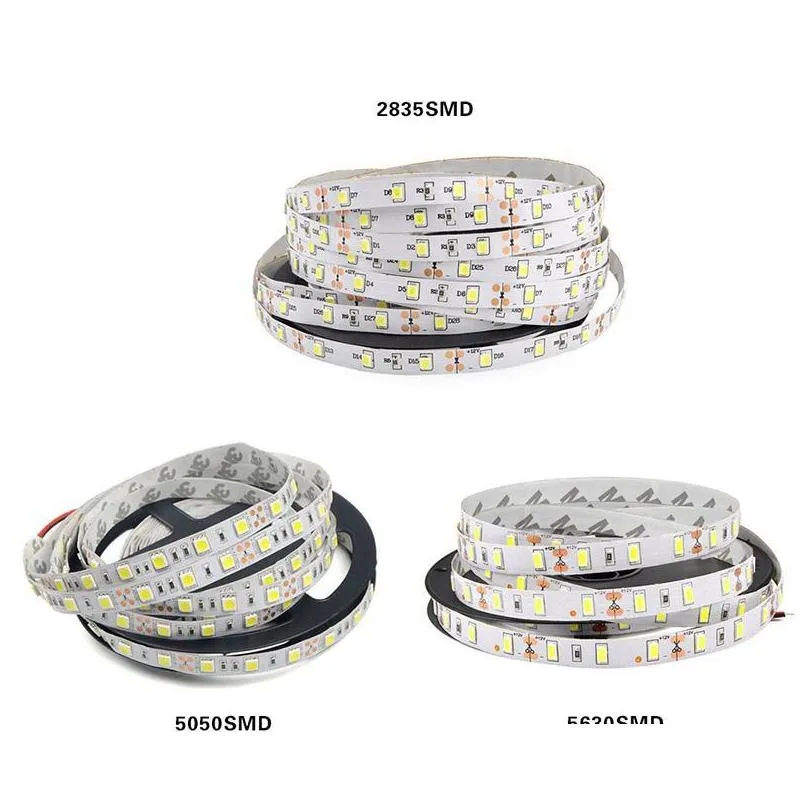 super bright 5m 5630 5050 3528 smd 60led m led strip light waterproof flexiable 300led cool pure warm white red blue green 12v