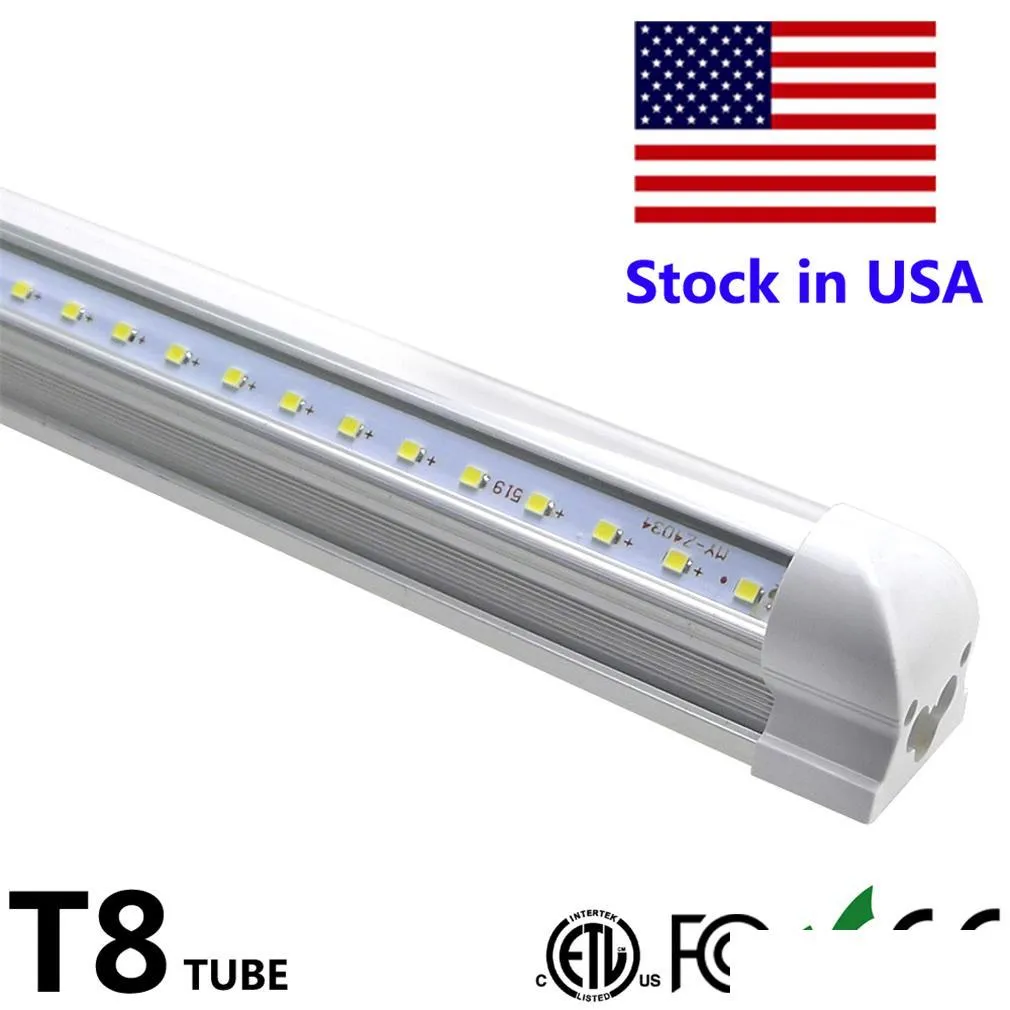 t8 tube led v shape integrate 4ft 5ft 6ft 8ft double side led tube factory price cooler door lighting smd2835