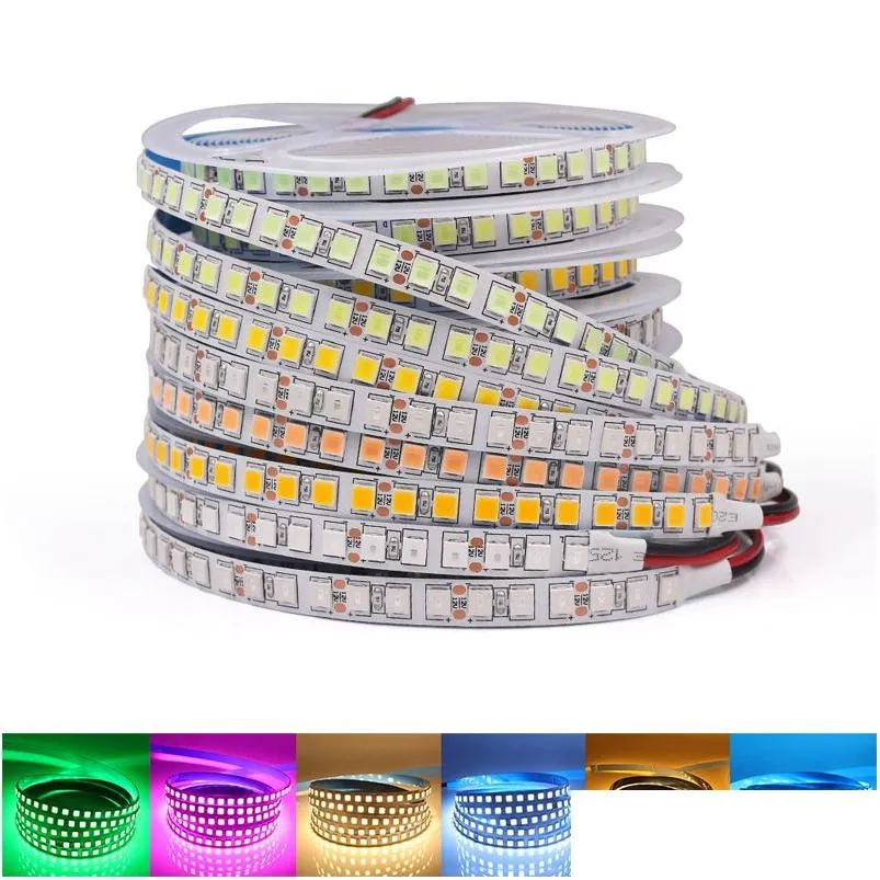 5m led strip smd 5050 5054 led tape waterproof ribbon diode 12v 2835 flexible neon light 60/120leds/m led lights for room decor