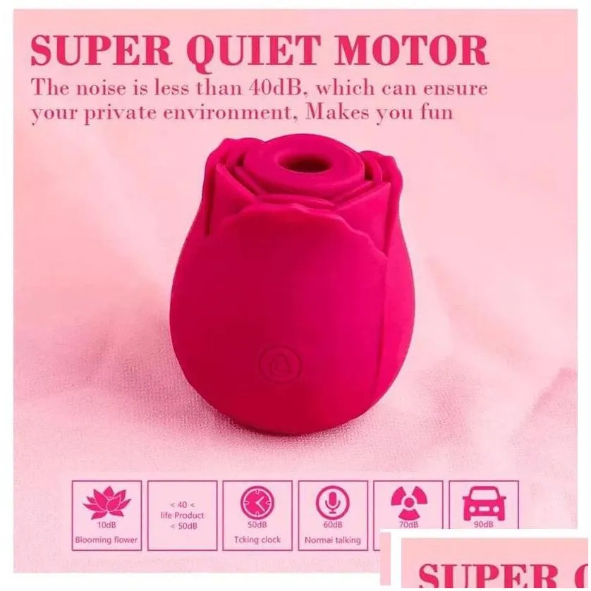 Other Health Beauty Items Rose Shape Vagina Sucking Vibrators Nipple Sucker Oral Licking Clitoris Stimation Toys For Female Drop De