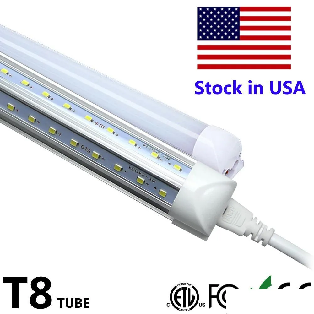 integrate v shape led tube 4ft 5ft 6ft 8ft t8 tubes light double 8 ft led cool light zer led shop lights linkable