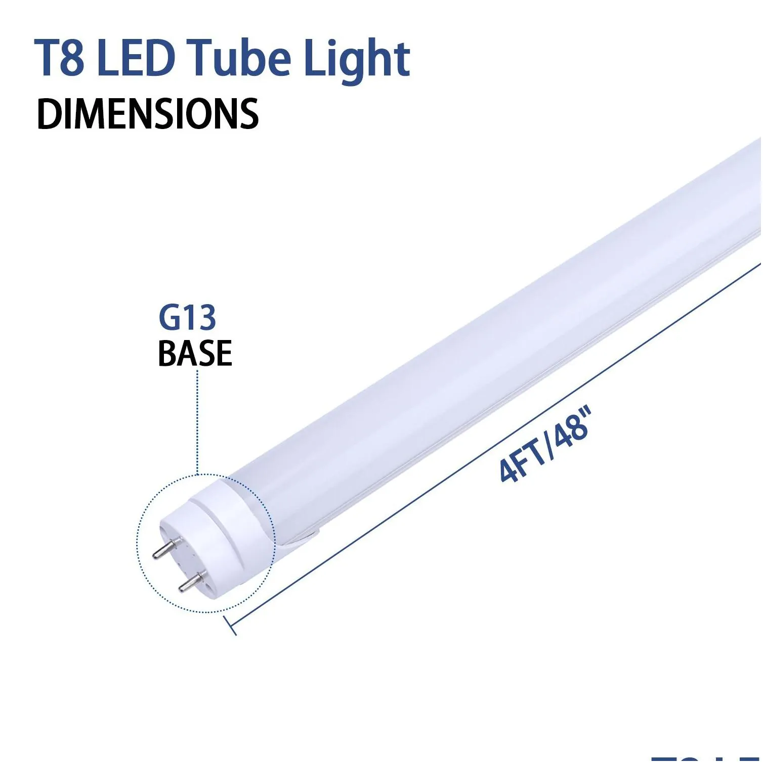 led tube lighting t8 18w 22w 28w fluorescent tubes lamp 4ft 4feet 1.2m smd2835 6000k dualend powered shop light bulbs