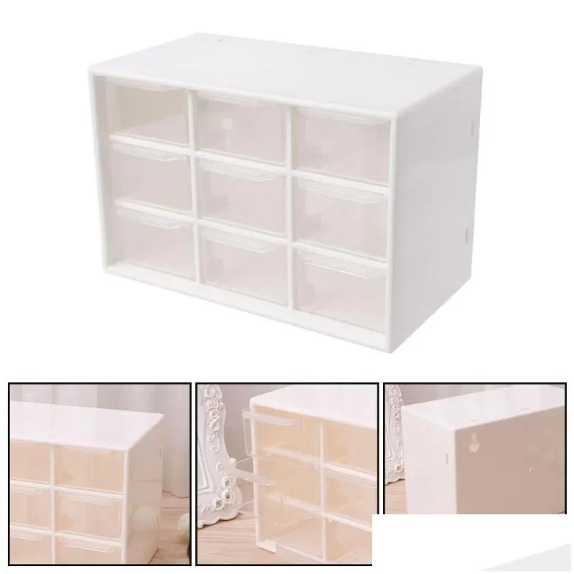 9layer drawer desk storage box plastic document sundries holder cosmetic cabinet storage organizer desktop makeup organizer box y1113