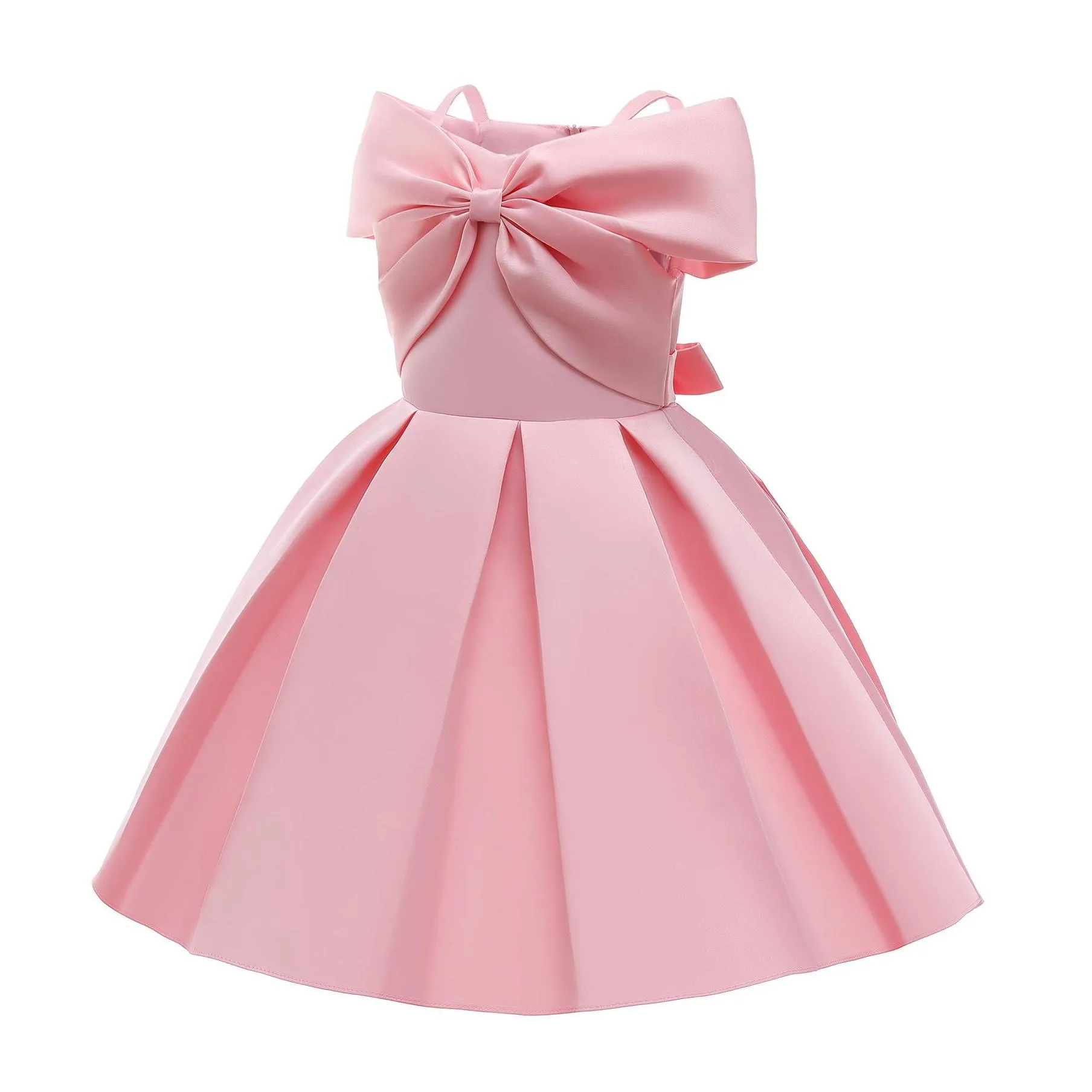 kids girls princess christmas dress bow elegant wedding birthday party formal 2021 baby dresses