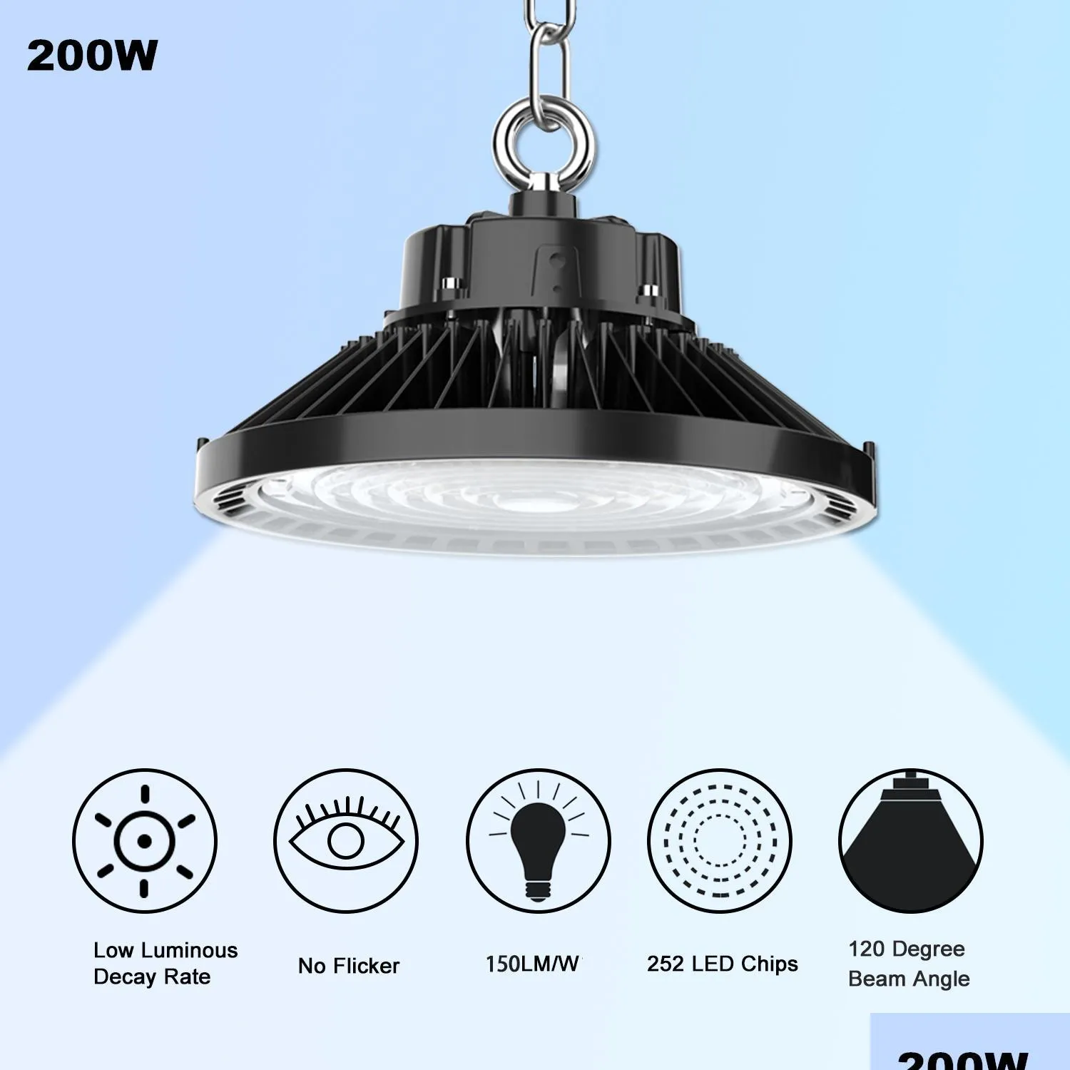 etl dlc 5000k ufo led high bay light 240w 200w 150w led shop lights highbay lamp industrial warehouse lighting fixtures